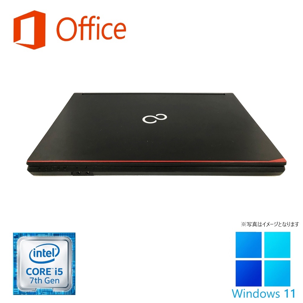 富士通 ノートPC A577/15.6型フルHD/Win 11 Pro/MS Office 2019  H&B/Corei5-7200U/WIFI/Bluetooth/DVD-RW/4GB/SSD128GB (整備済み品) | Miracle